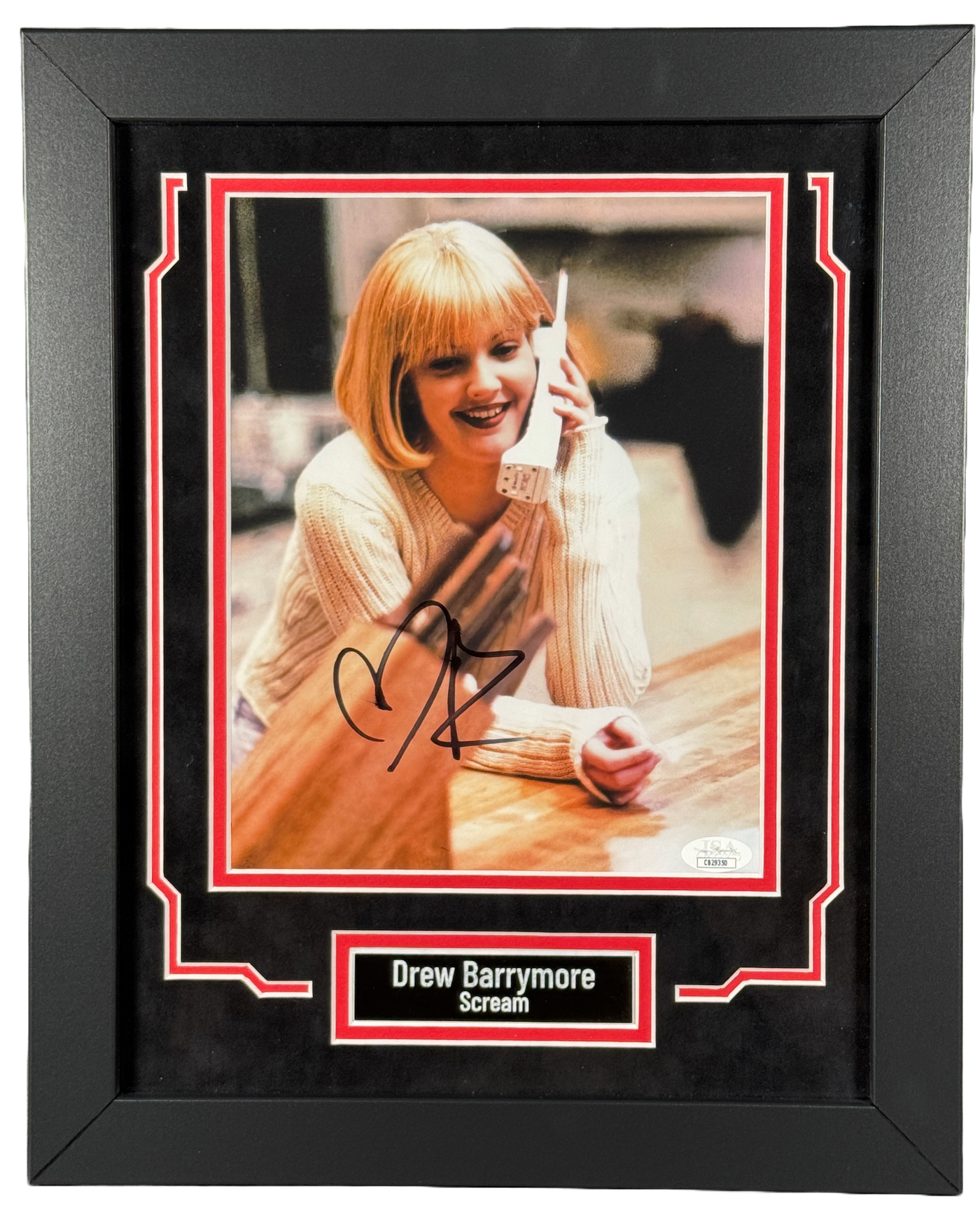 Drew Barrymore Signed 8x10 Custom Framed Photo Scream Ghostface Autographed JSA