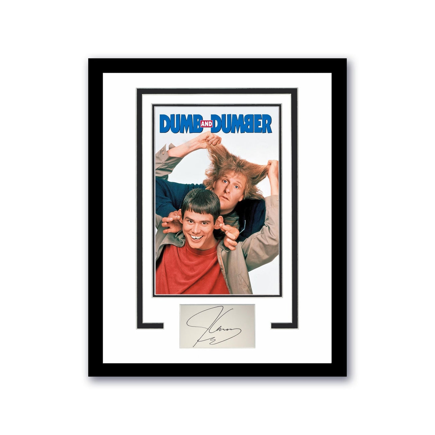 Dumb & Dumber Jim Carrey Autographed Signed 11x14 Framed Poster Photo ACOA
