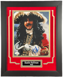 Image of Dustin Hoffman Signed Custom Framed 8x10 Photo Hook Captain Hook JSA COA