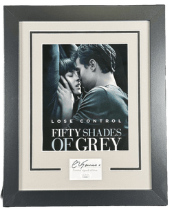 Image of E. L. James Signed 11x14 Framed Cut Fifty Shades Of Grey Autographed ACOA