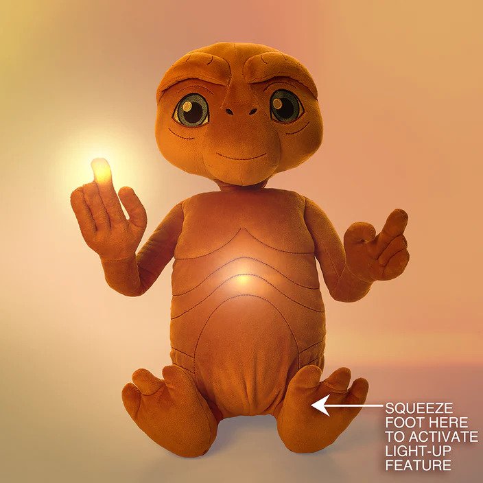 E.T. THE EXTRA-TERRESTRIAL 13" INTERACTIVE PLUSH W/ LIGHT-UP CHEST & FINGER