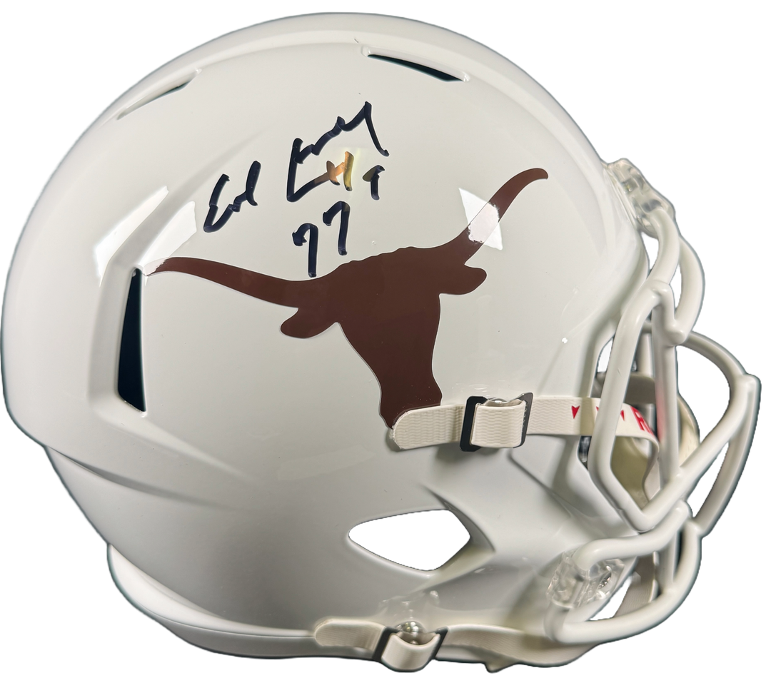 Earl Campbell Signed Texas Longhorns F/S Speed Helmet BAS COA