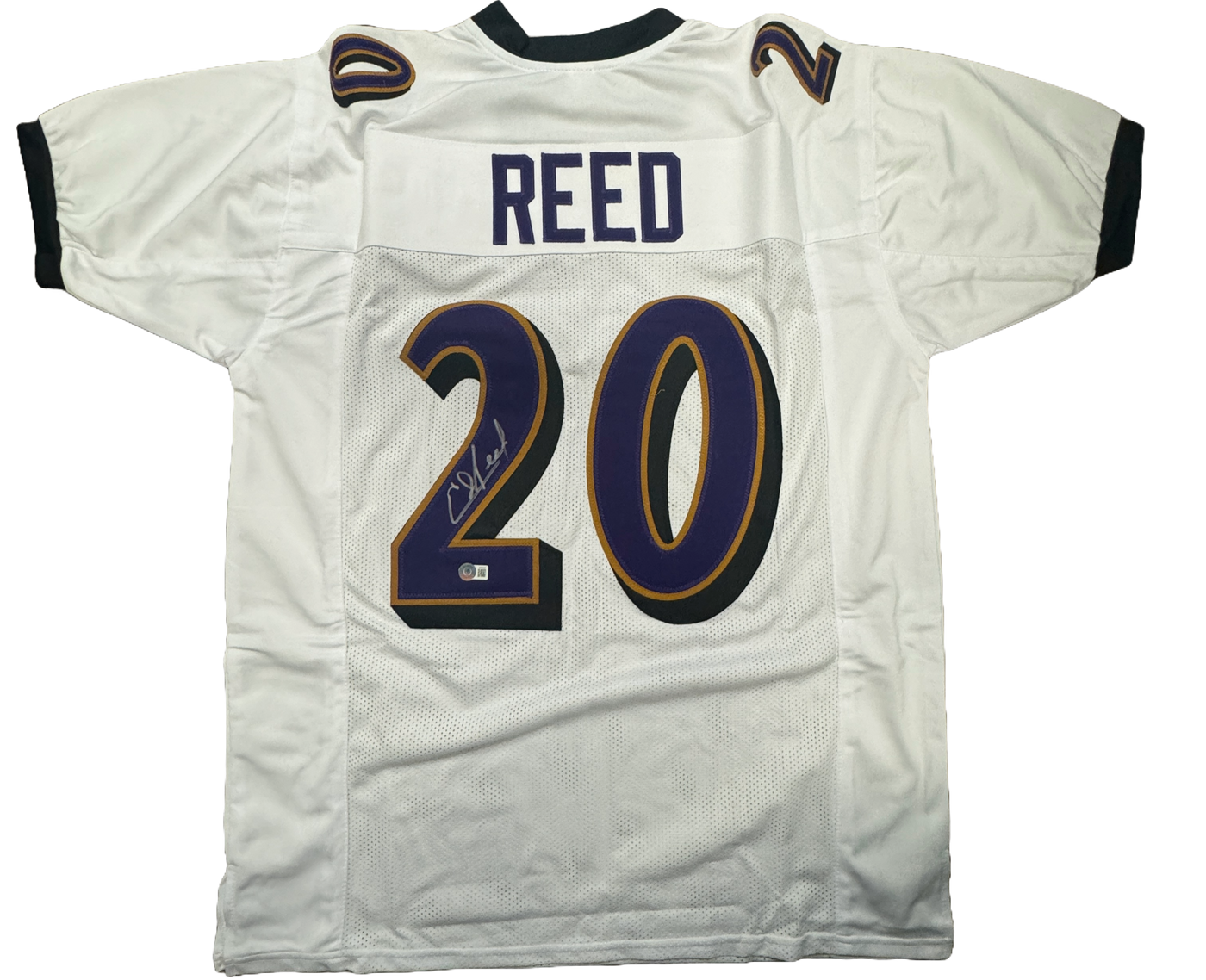 Ed Reed signed Baltimore Ravens Custom Jersey Autographed BAS COA Zobie Productions