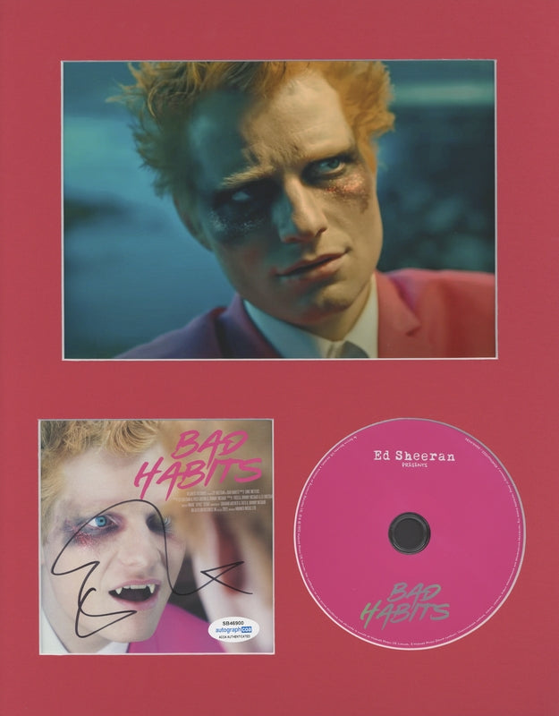 Ed Sheeran Autographed Signed 11x14 Framed CD Photo Bad Habits ACOA #3