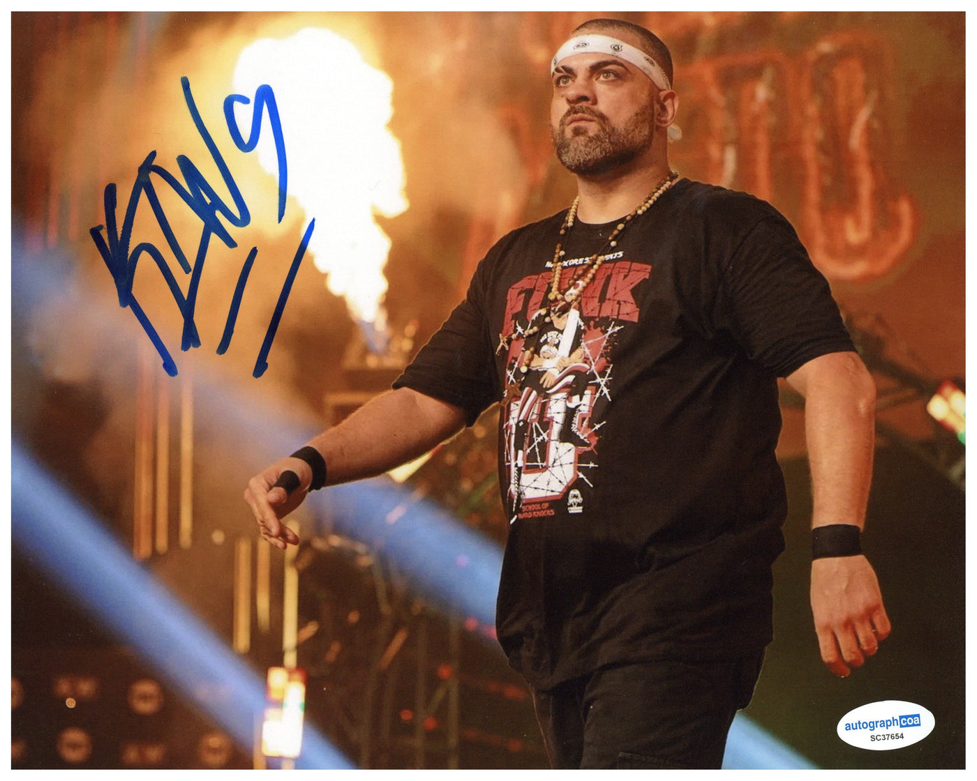 Eddie Kingston Signed 8x10 Photo AEW Pro Wrestling Autographed Autograph COA