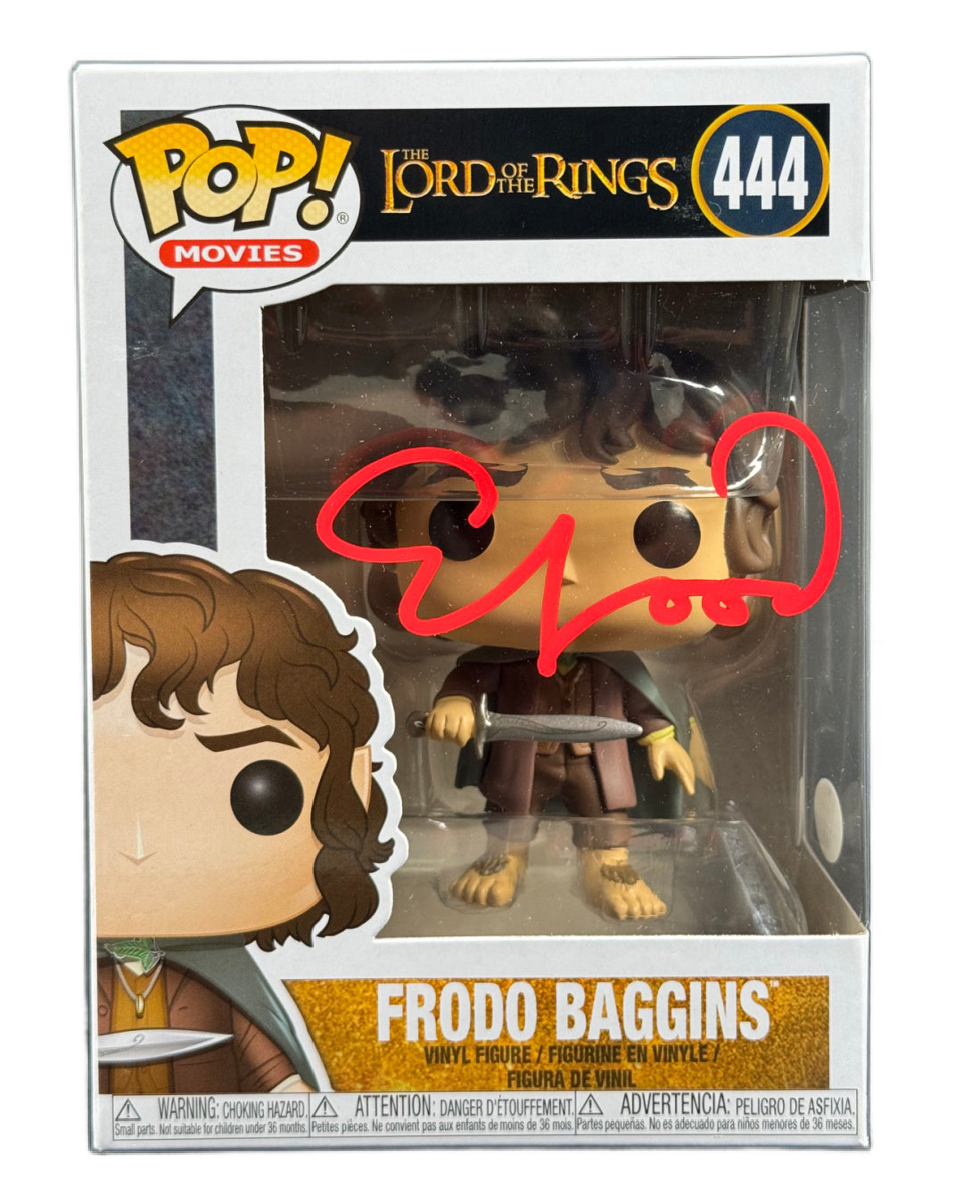Elijah Wood Signed Funko POP The Lord of the Rings Frodo Baggins Autographed JSA COA