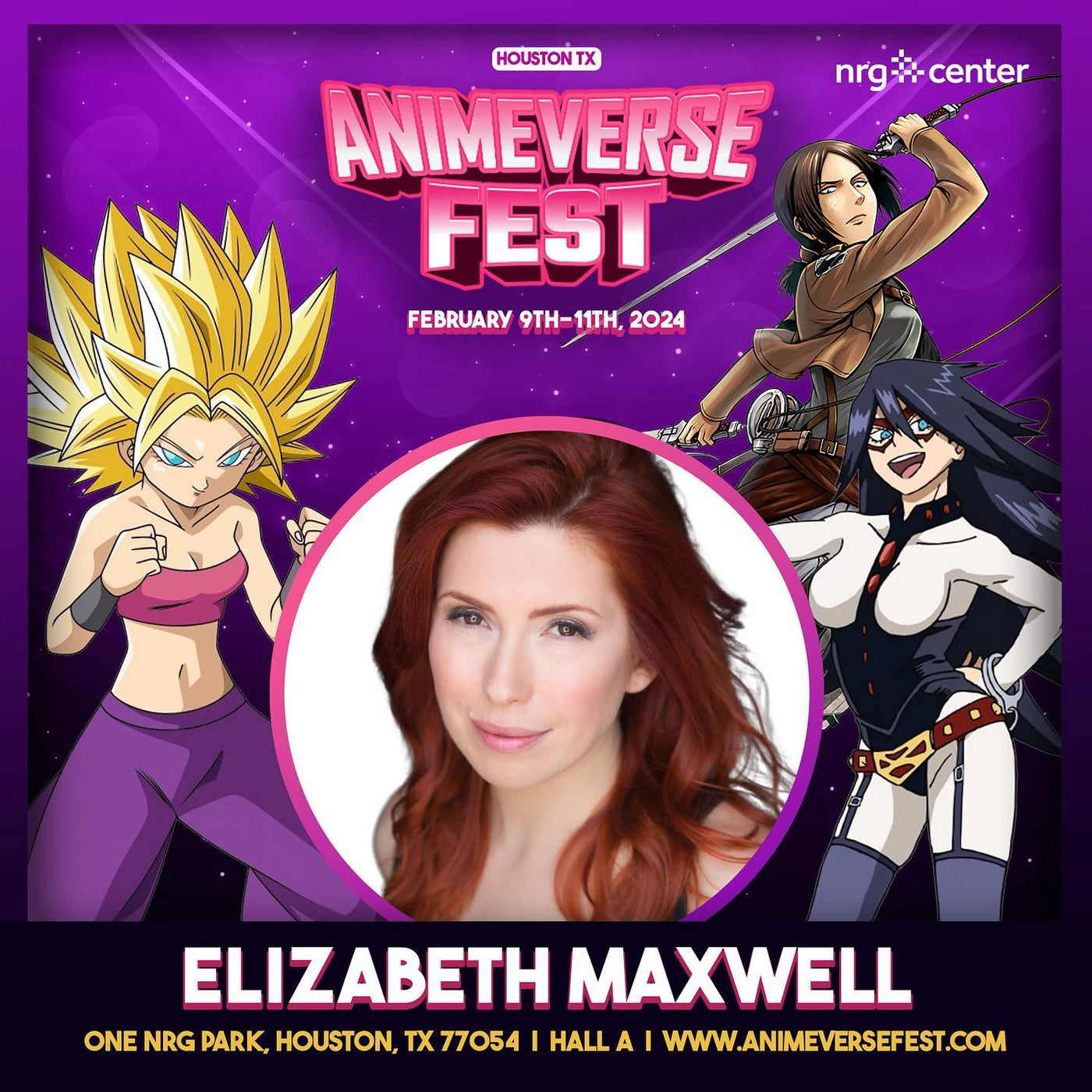 Elizabeth Maxwell Official Autograph MailIn Service AnimeVerse Fest