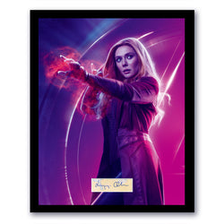 Image of Elizabeth Olsen Signed Cut 11x14 Custom Framed Avengers Infinity War Autographed JSA