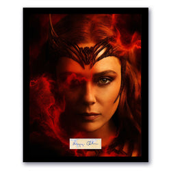 Image of Elizabeth Olsen Signed Cut 11x14 Custom Framed Doctor Strange Autographed JSA