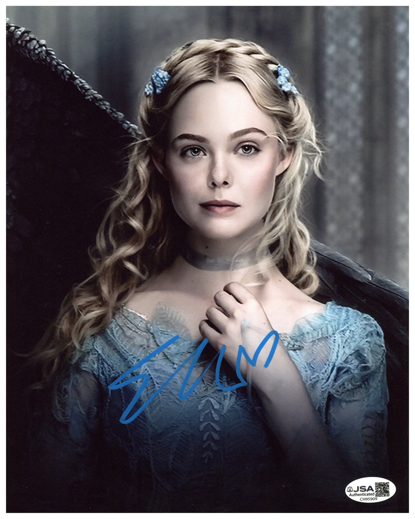 Elle Fanning Signed 8x10 Photo Maleficent Autographed JSA COA #1