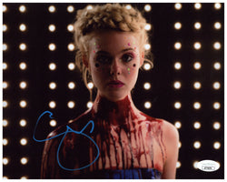 Image of Elle Fanning Signed 8x10 Photo The NEON Demon Autographed JSA COA #3