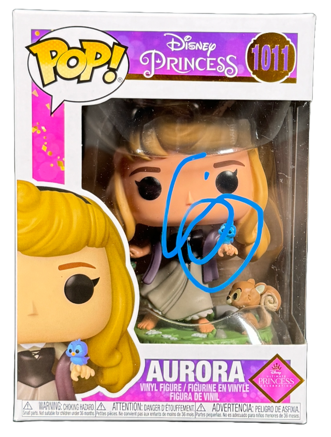 Elle Fanning Signed Funko Pop Aurora Maleficent Film Autographed BAS COA