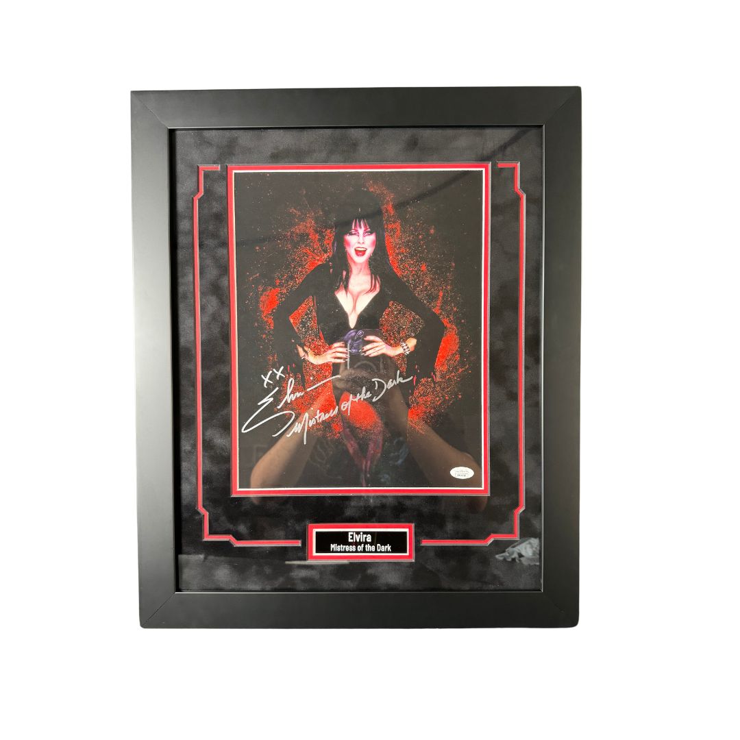 Elvira Signed 11x14 Photo Framed Mistress of the Dark Authentic Autographed JSA COA