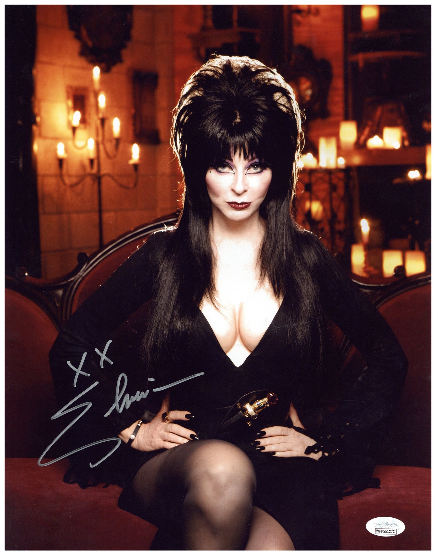Elvira Signed 11x14 Photo Mistress of the Dark Authentic Autographed JSA COA 4