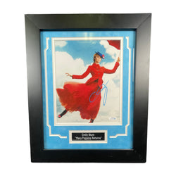 Image of Emily Blunt Signed 8x10 Custom Framed Photo Mary Poppins Autographed ACOA