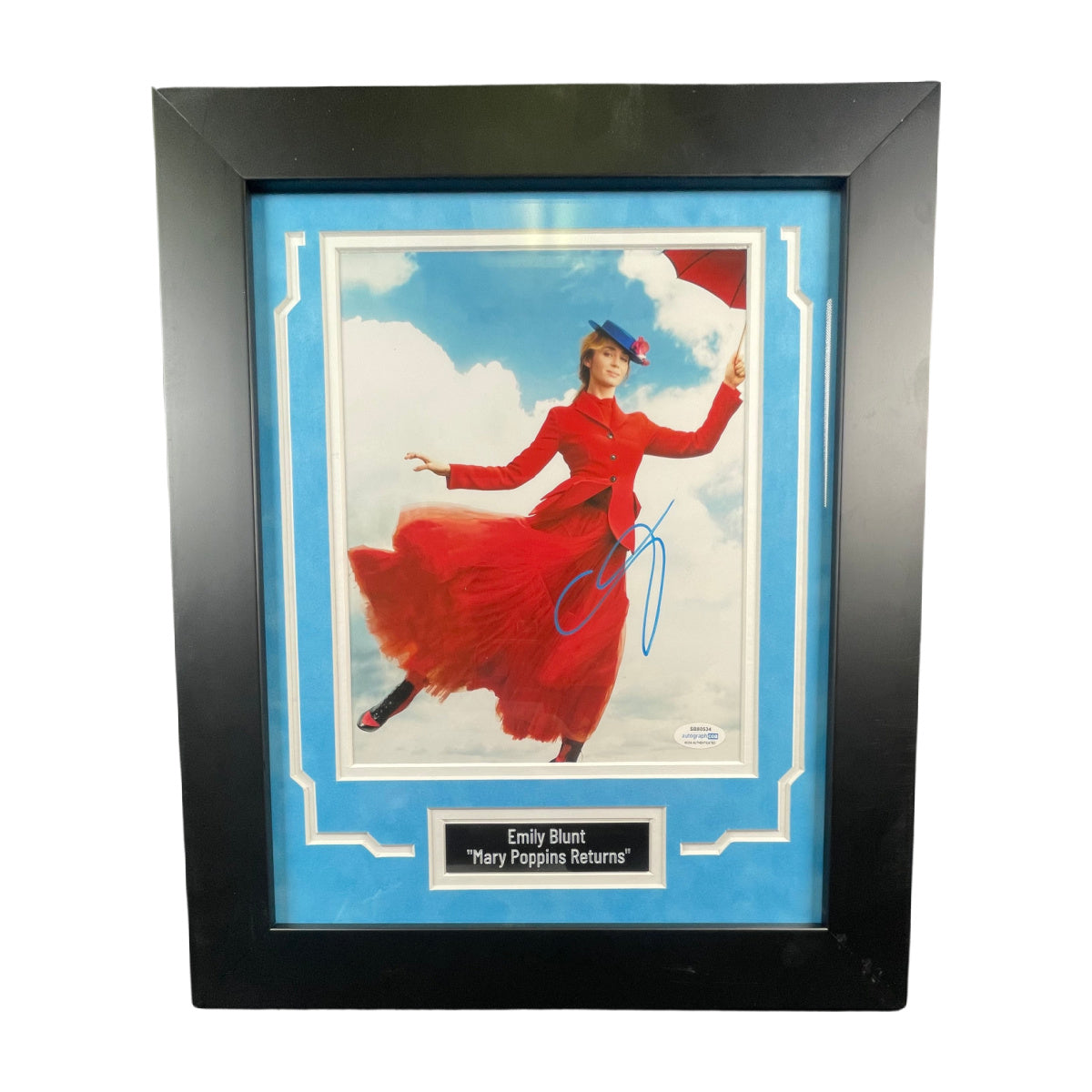 Emily Blunt Signed 8x10 Custom Framed Photo Mary Poppins Autographed ACOA