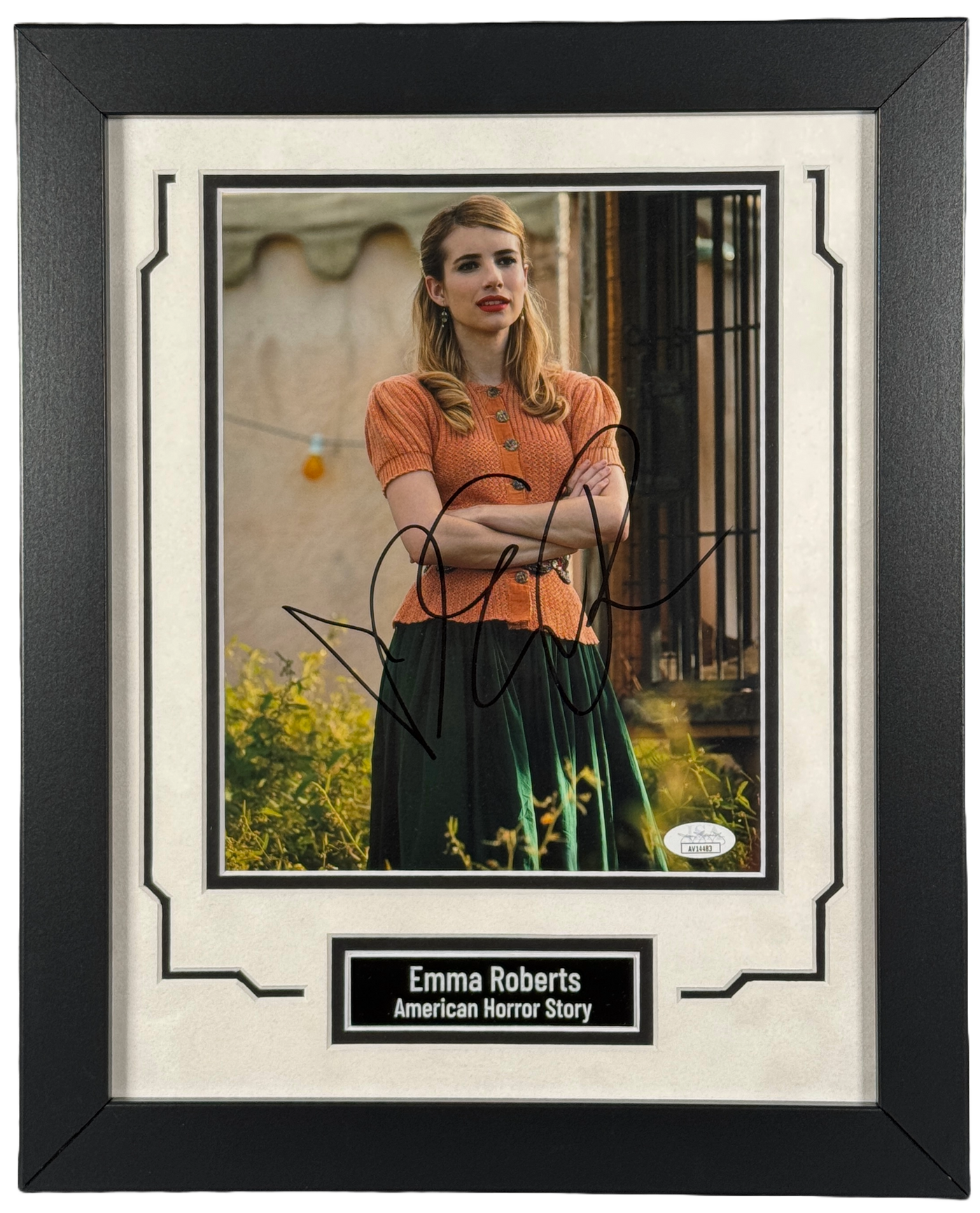 Emma Roberts Signed 8x10 Custom Framed Photo American Horror Story JSA COA