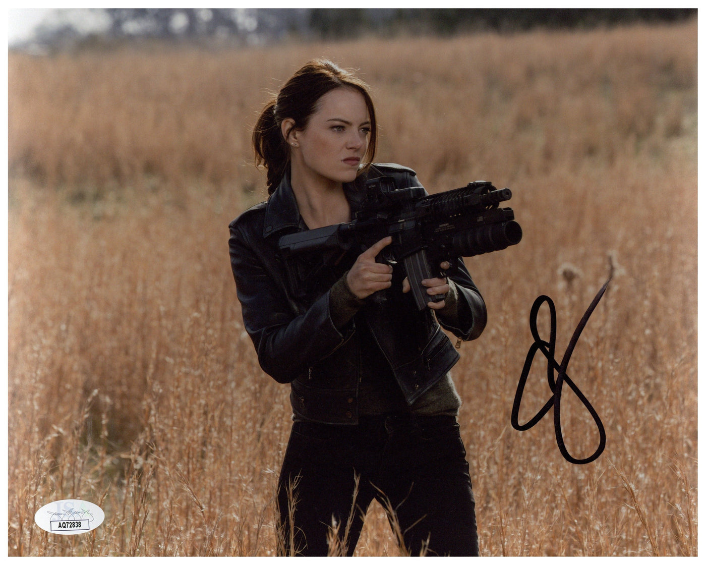Emma Stone Signed 8x10 Photo Zombieland Autographed JSA COA