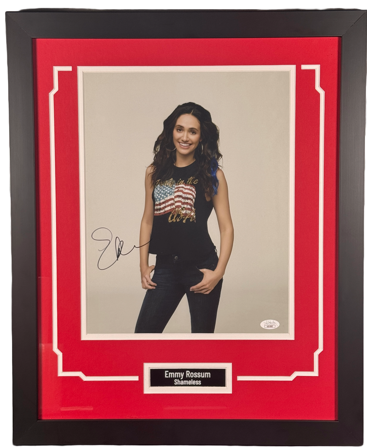 Emmy Rossum Signed 11x14 Framed Photo Shameless Autographed JSA COA