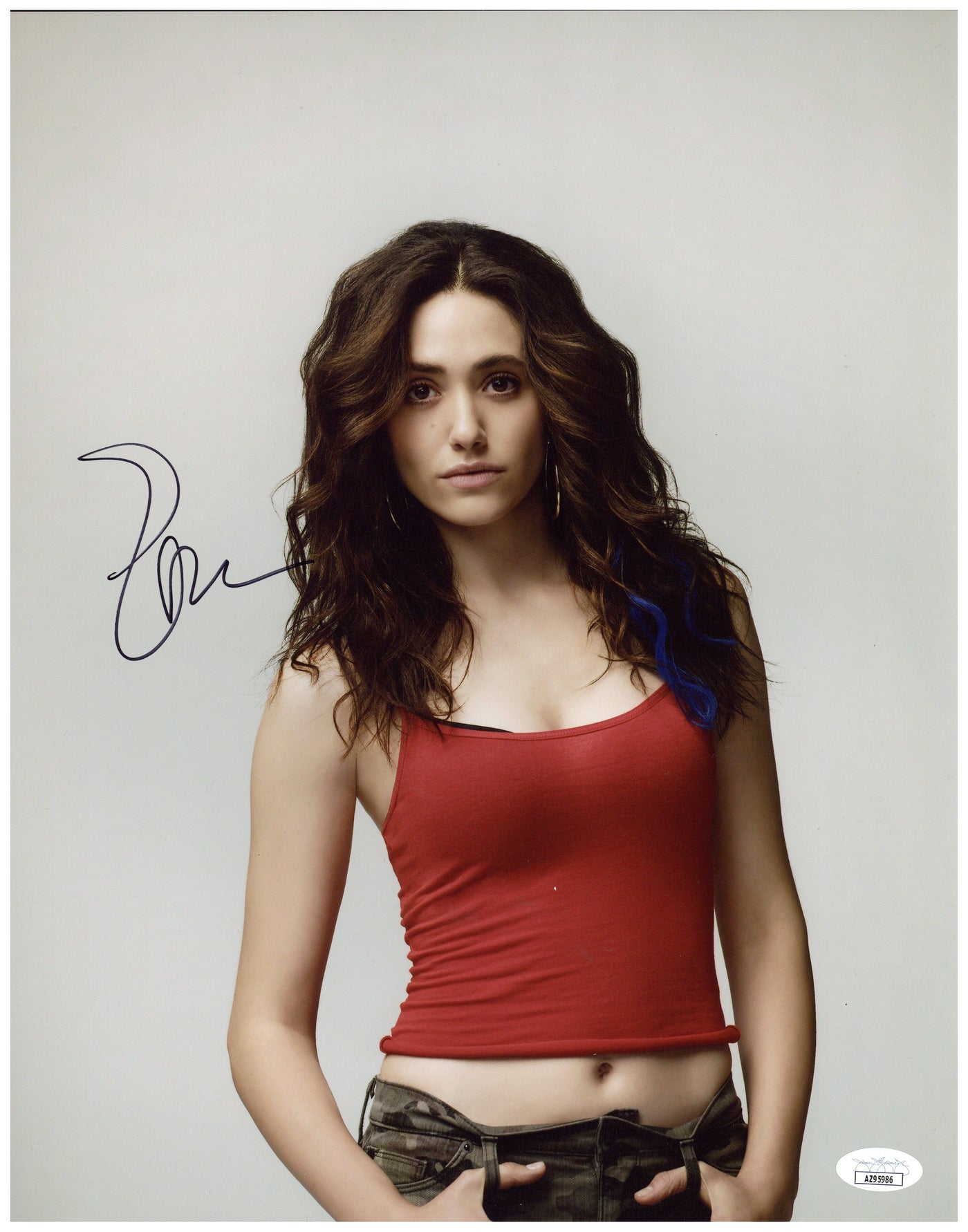 Emmy Rossum Signed 11x14 Photo Shameless Authentic Autographed JSA COA 2