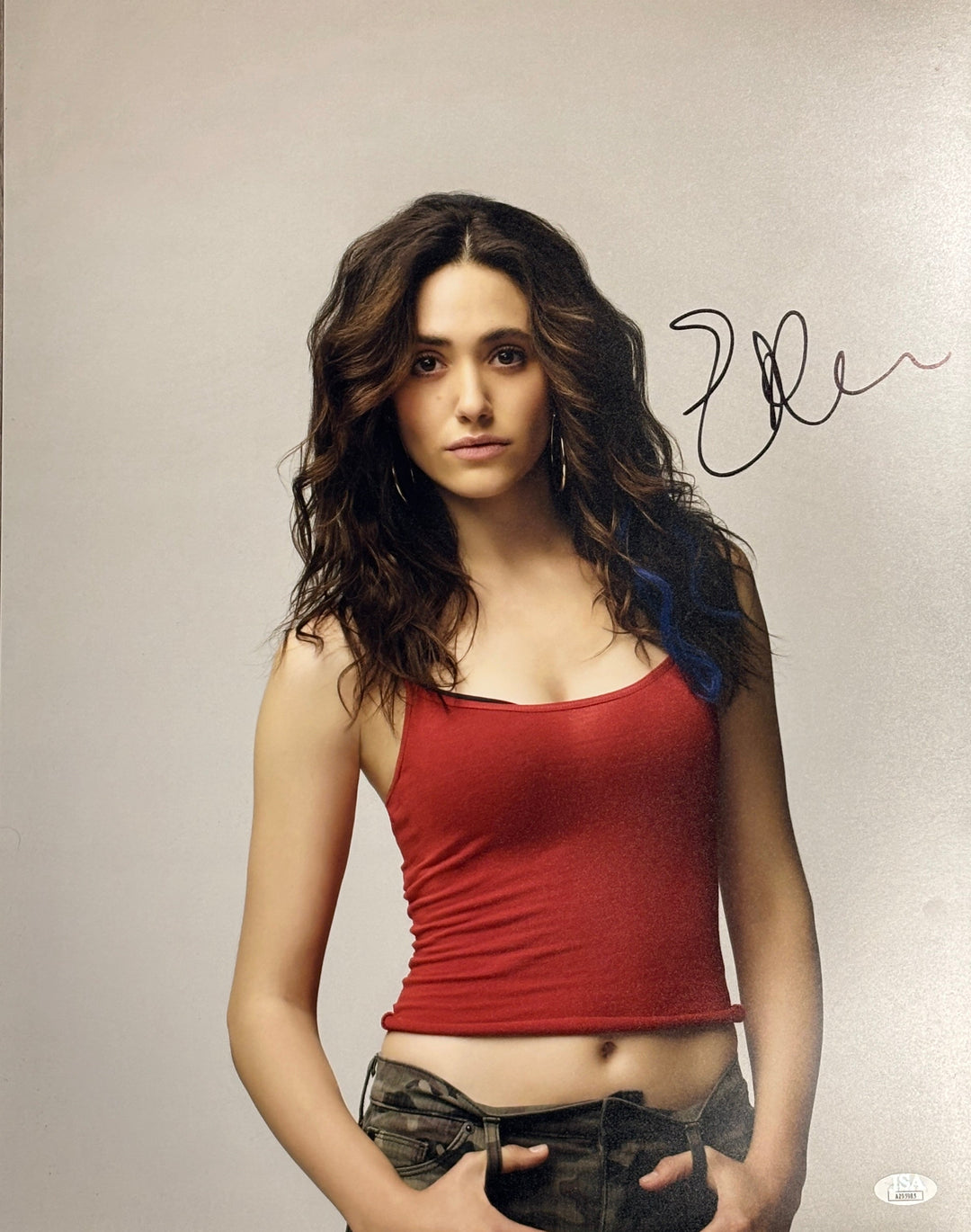 top gear emmy Emmy Rossum Signed 16X20 Photo Shameless Authentic Autographed JSA COA – Zobie Productions