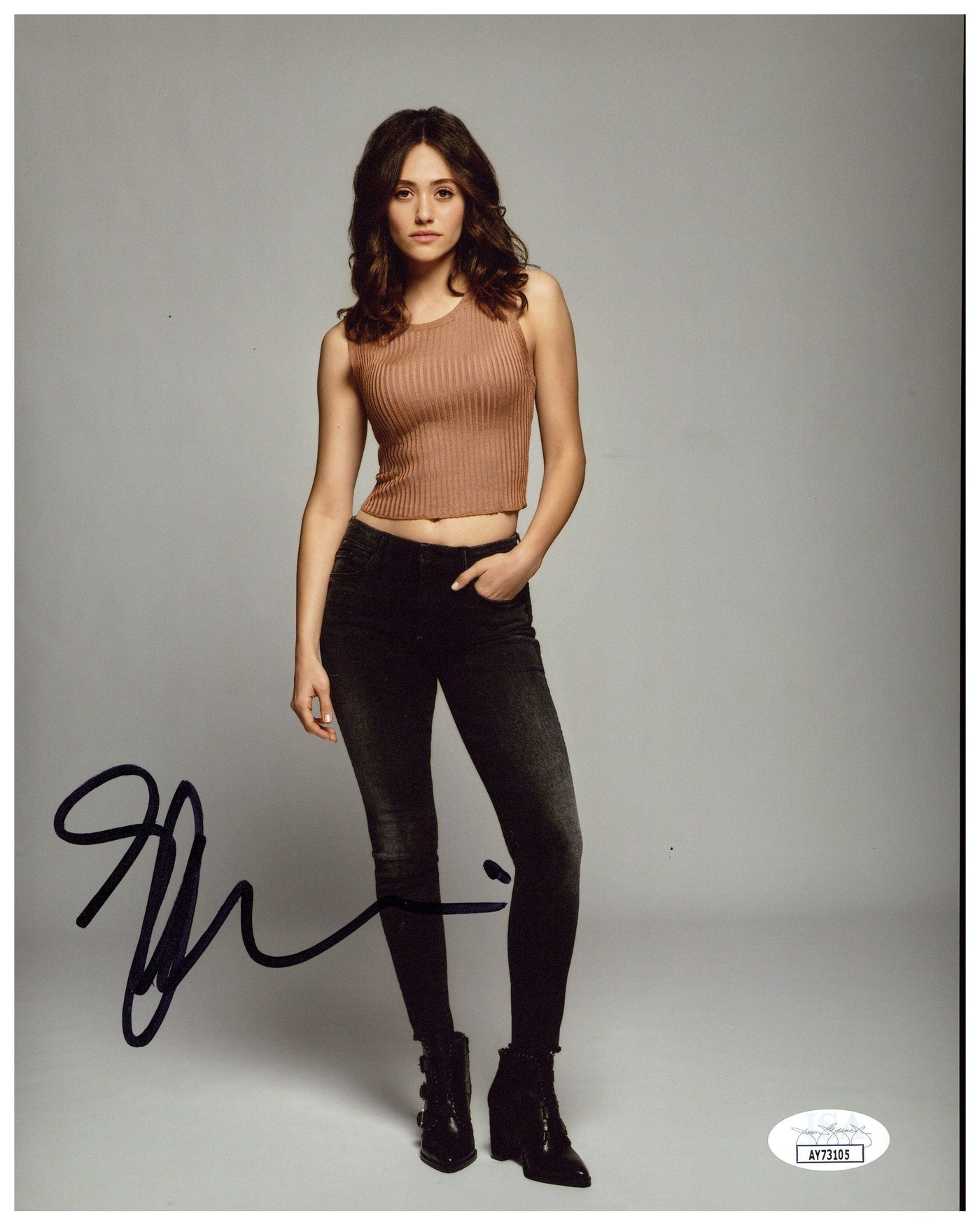 Emmy Rossum Signed 8x10 Photo Shameless Authentic Autographed JSA COA #5