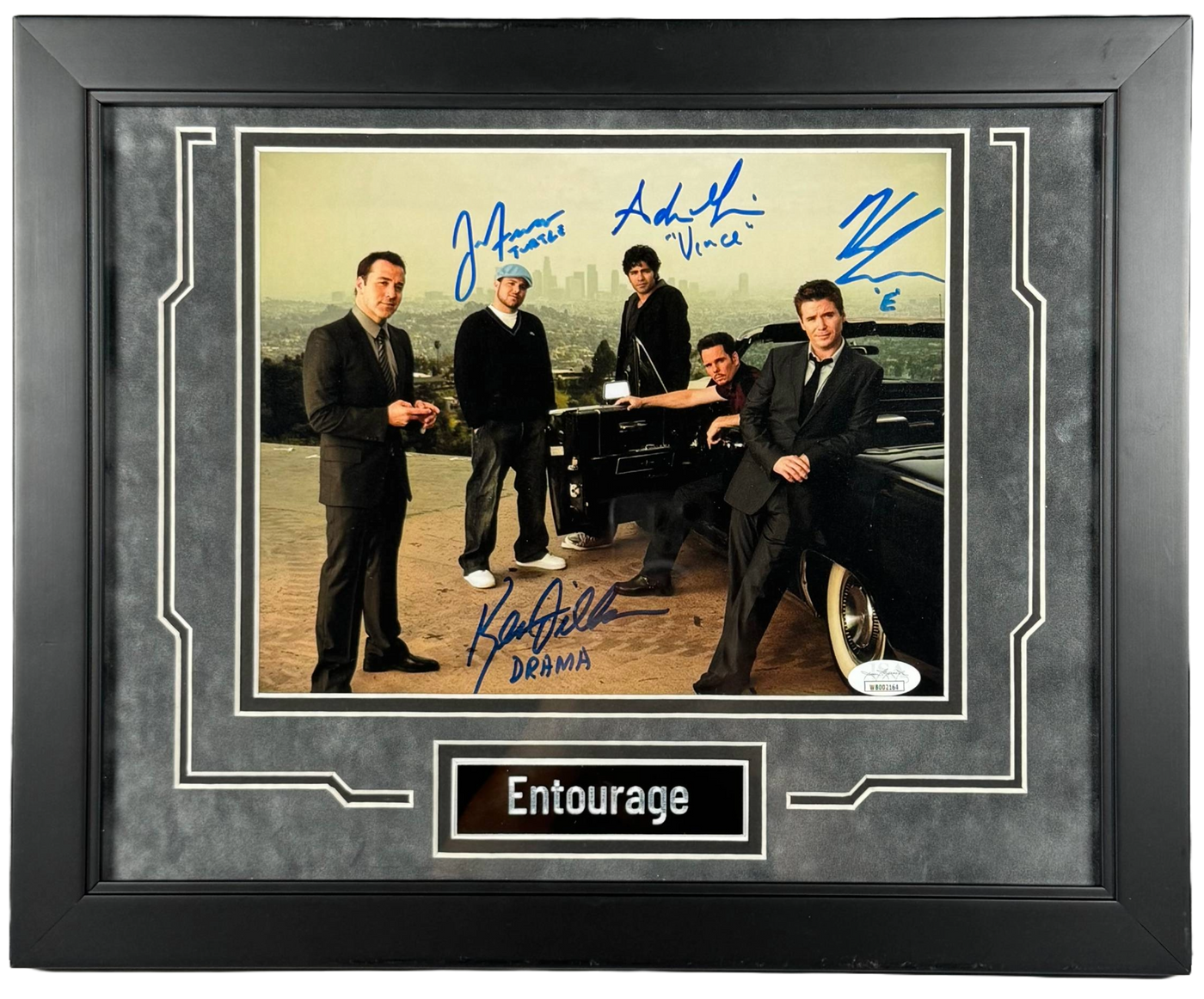Entourage Signed 8x10 Framed Cast Photo Grenier Connolly Dillon Ferrara JSA COA
