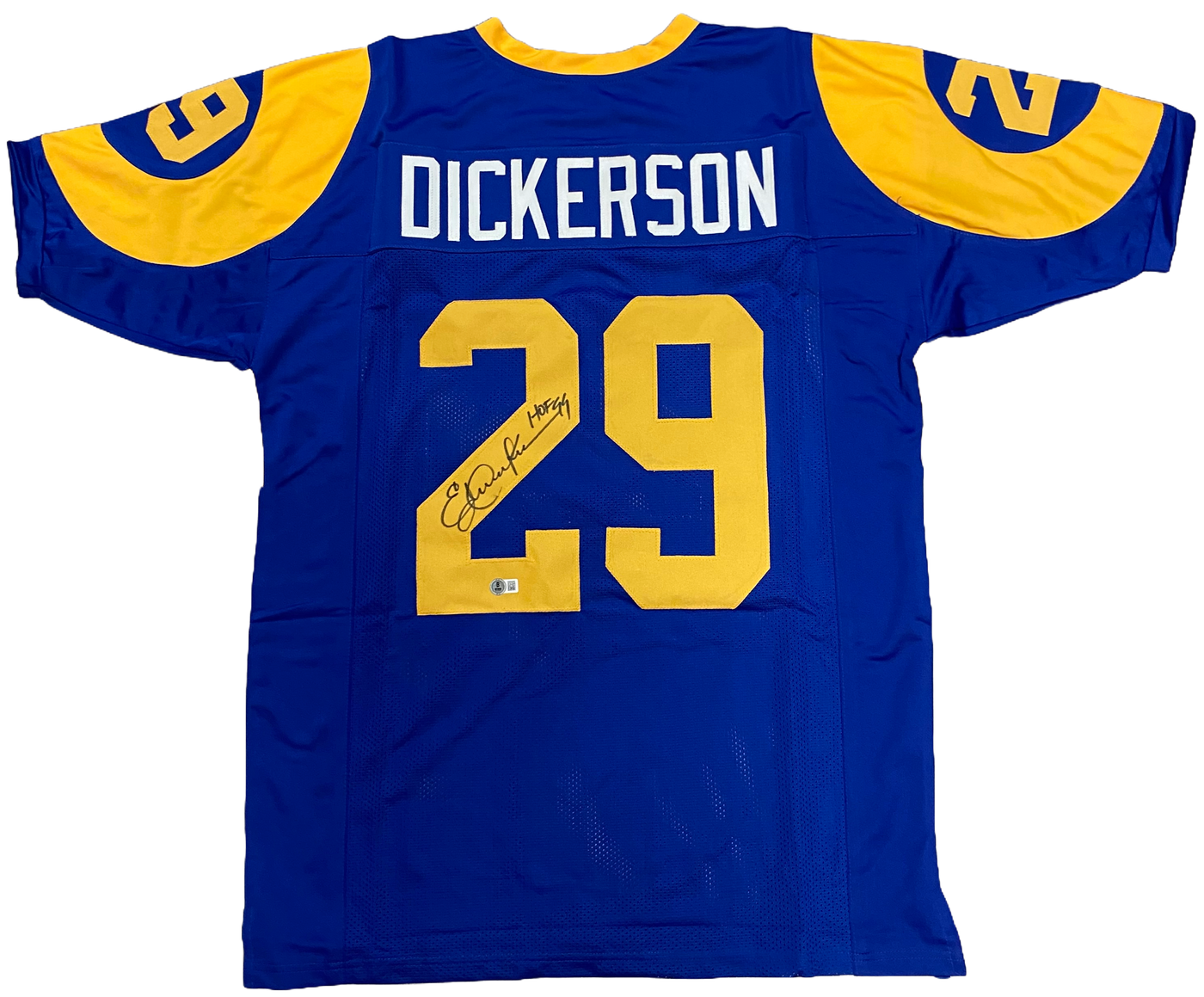 Eric Dickerson Signed St Louis Rams Pro Style Jersey Autographed BAS COA