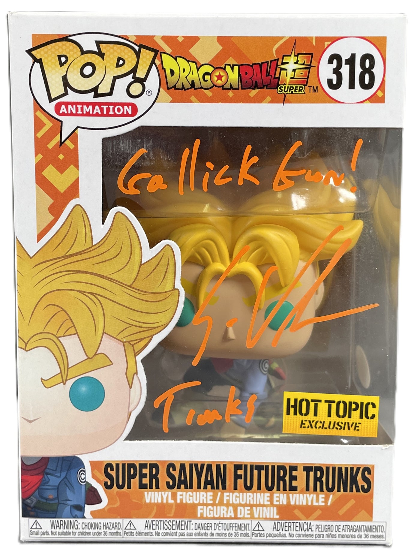 Eric Vale Signed Funko POP Dragonball Z Future Trunks Autographed JSA COA