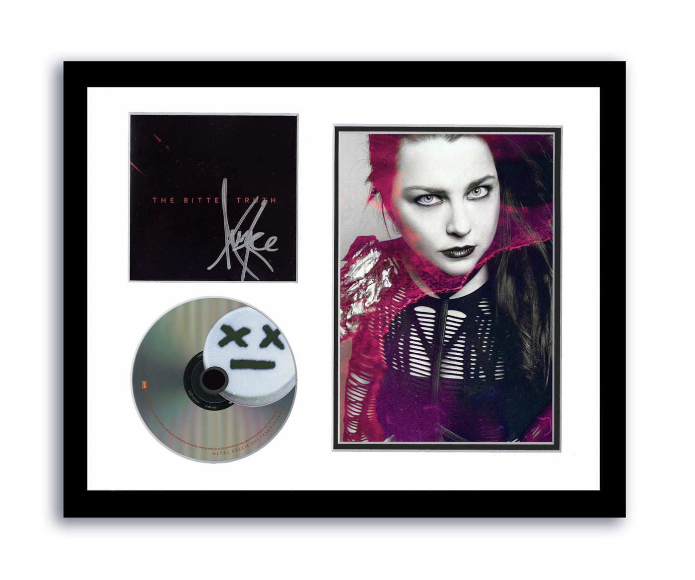 Evanescence Amy Lee Autographed 11x14 Custom Framed CD Photo Bitter Truth Signed ACOA 17