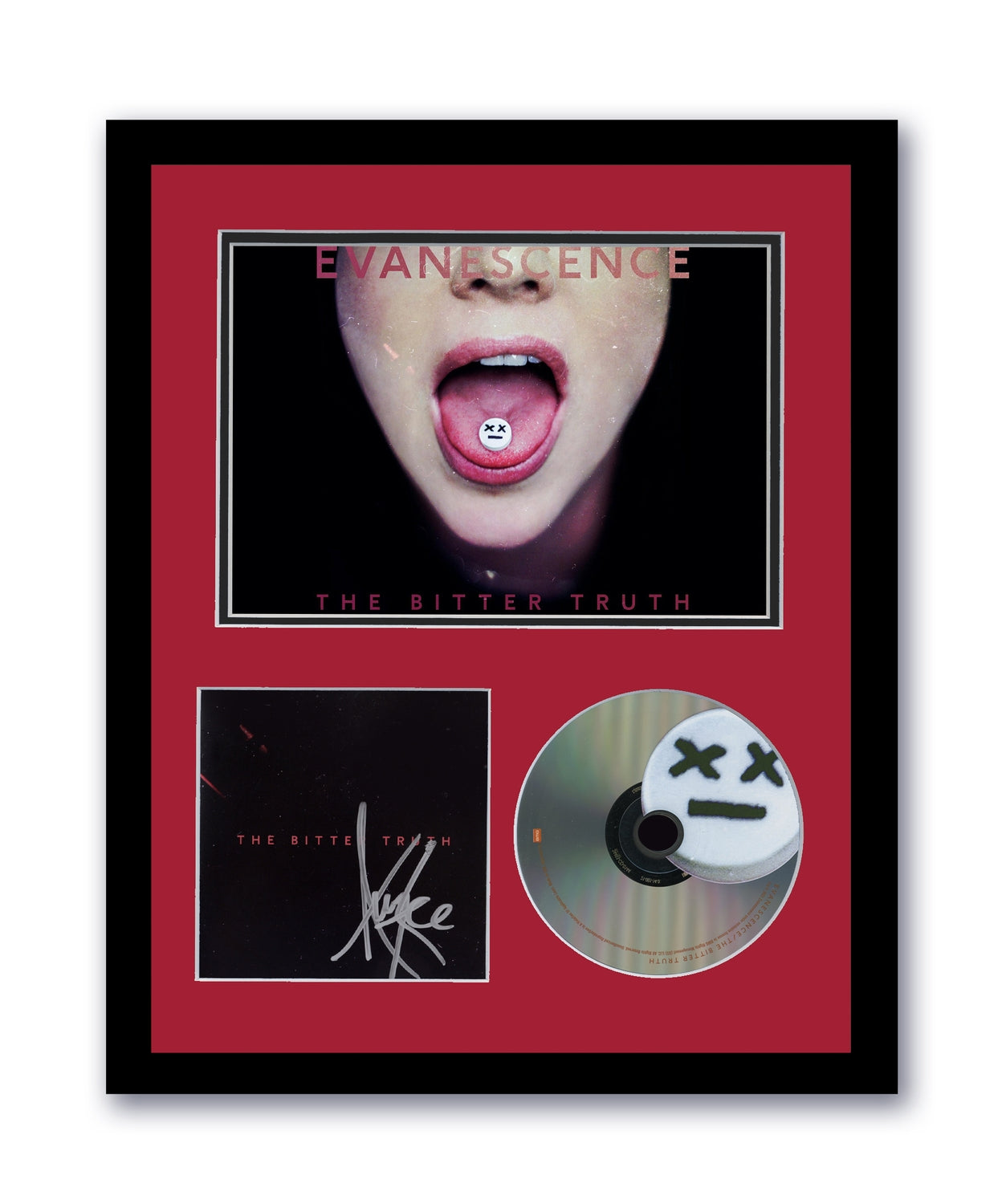 Evanescence Amy Lee Autographed 11x14 Custom Framed CD Photo Bitter Truth Signed ACOA 2