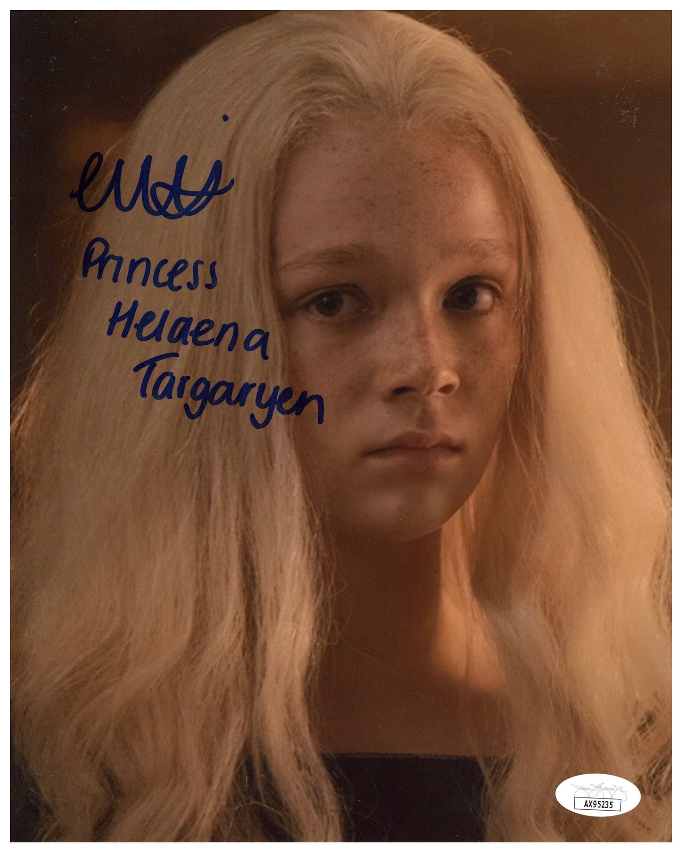 Evie Allen Signed 8x10 Photo House of the Dragon Princess Helaena Targaryen Auto JSA