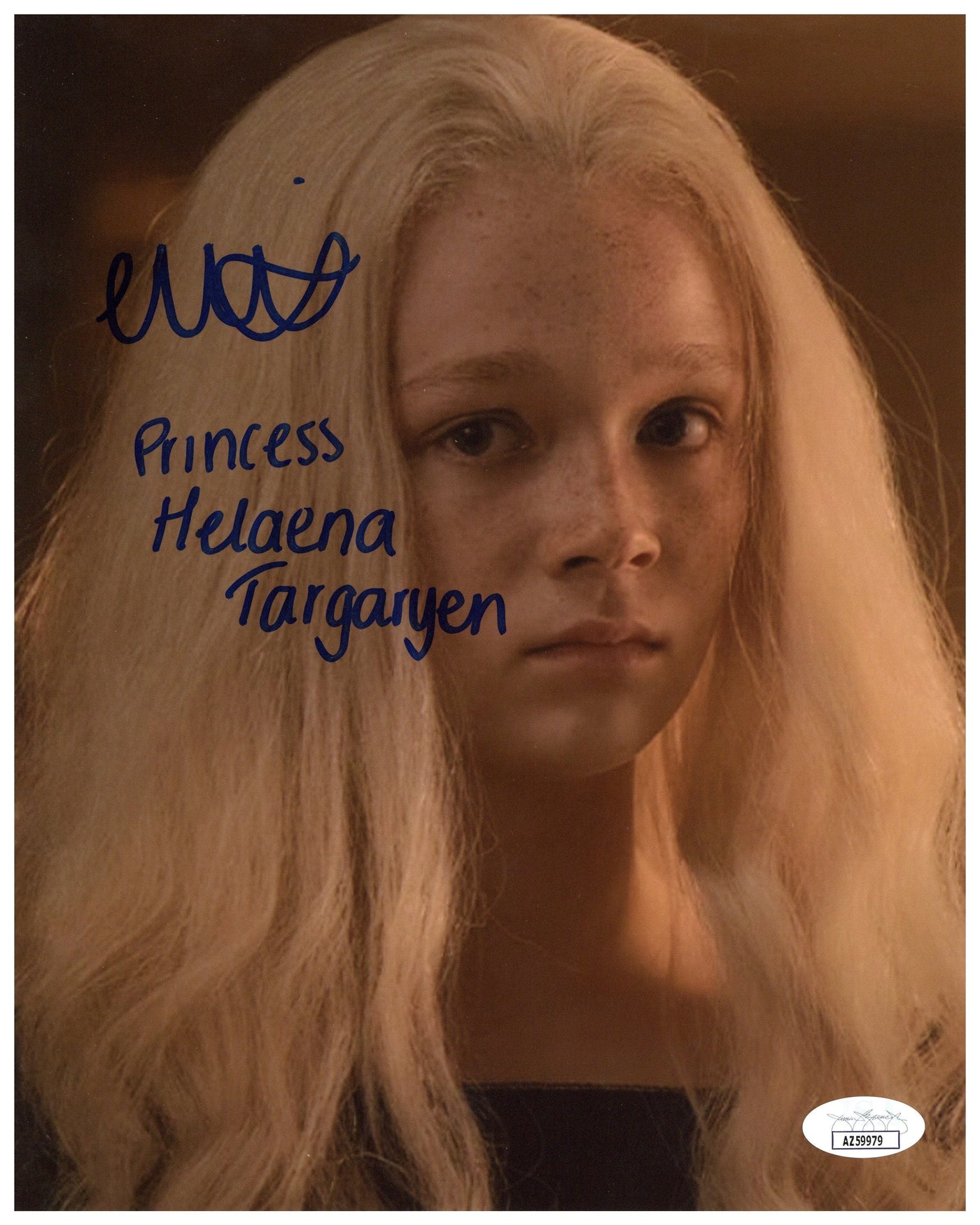 Evie Allen Signed 8x10 Photo House of the Dragon Princess Helaena Targaryen JSA COA