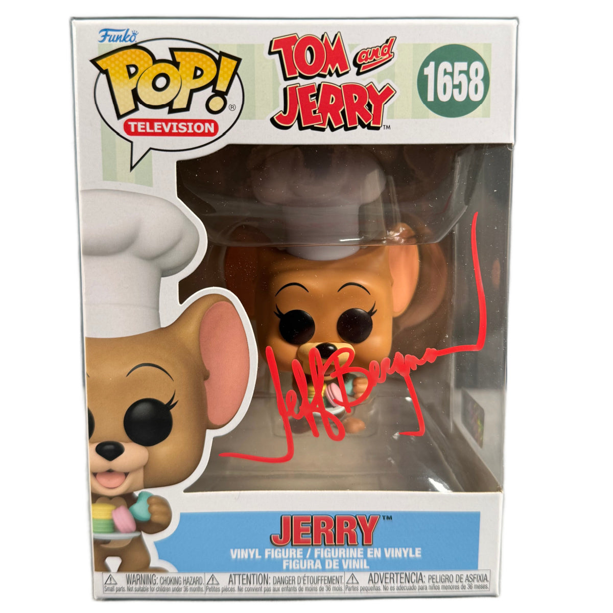 Jeff Bergman Signed Funko POP Tom and Jerry 1658 Autographed Zobie COA