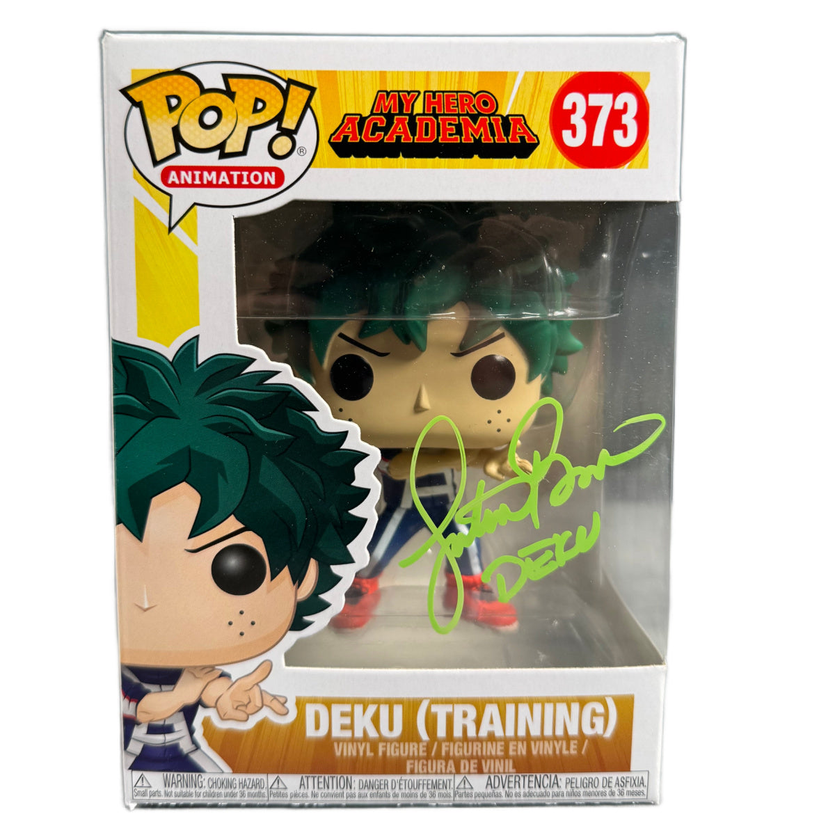 Justin Briner Signed Funko Pop My Hero Academia Deku #373 Autographed JSA COA