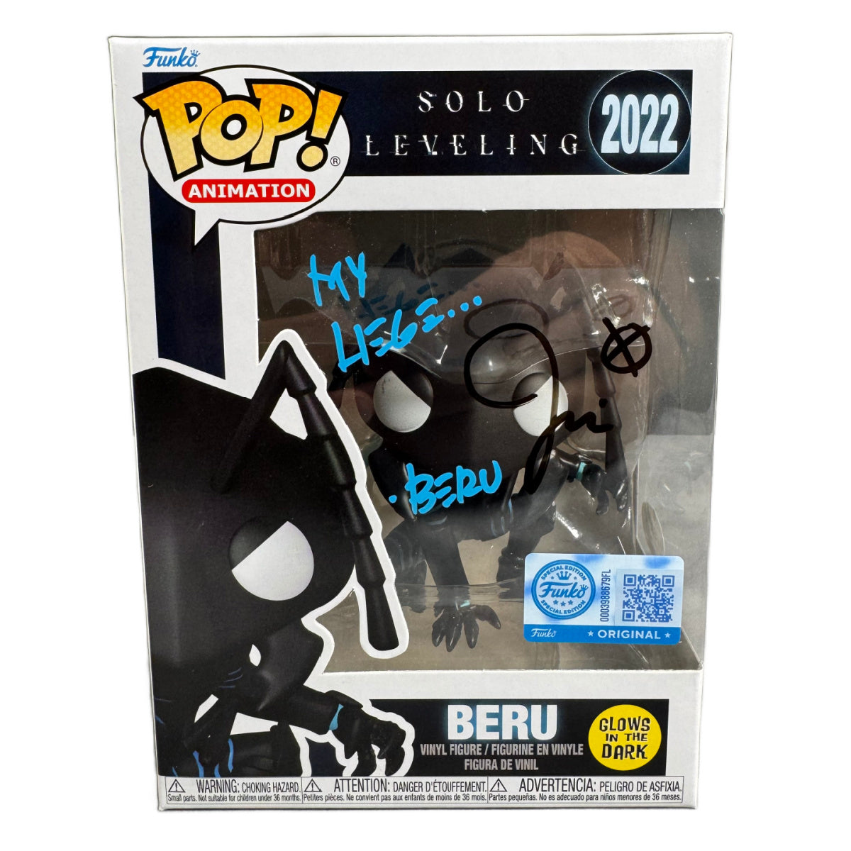 Jason Liebrecht Signed Funko POP Solo Leveling Beru Autographed JSA COA
