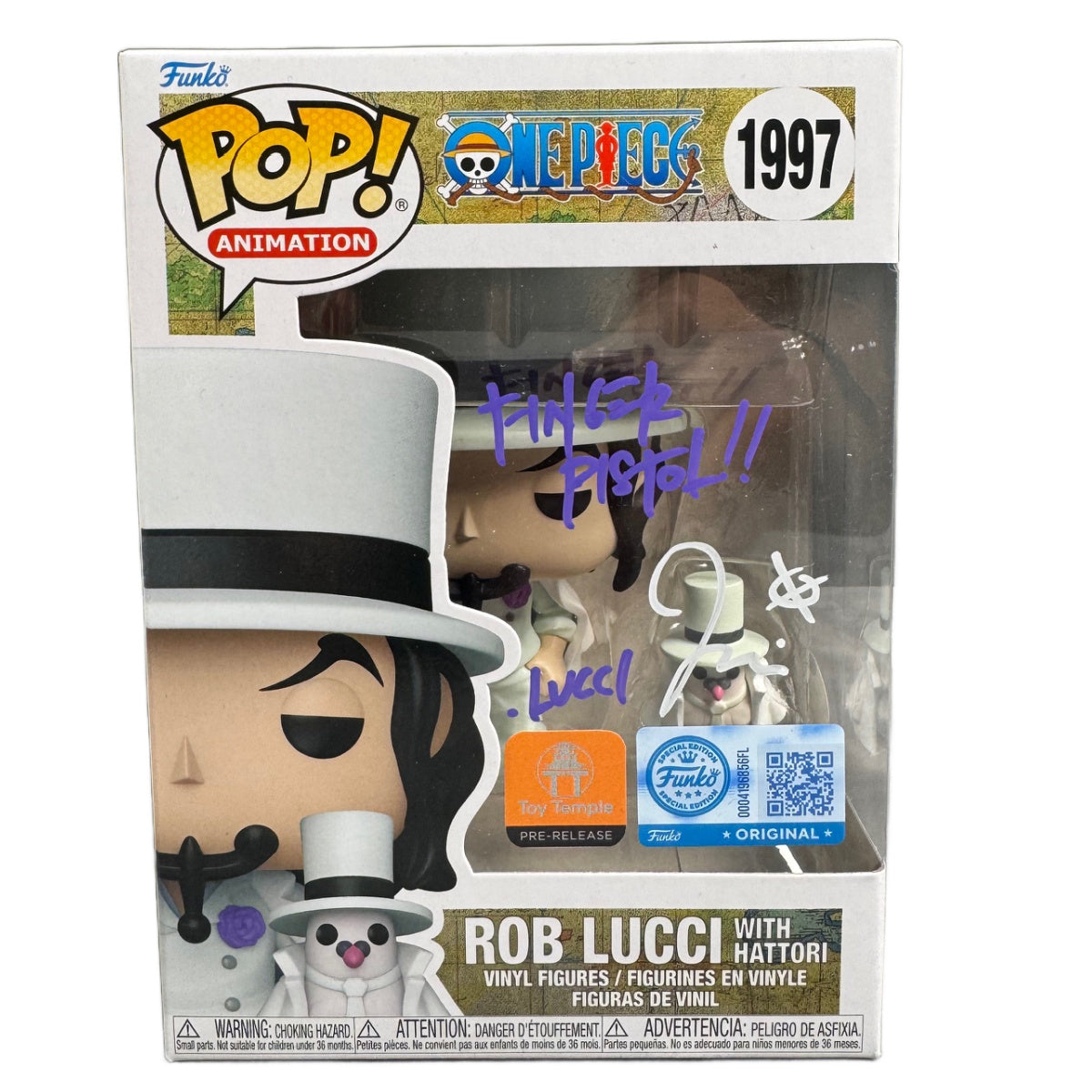 Jason Liebrecht Signed Funko POP One Piece Rob Lucci Autographed JSA COA 2