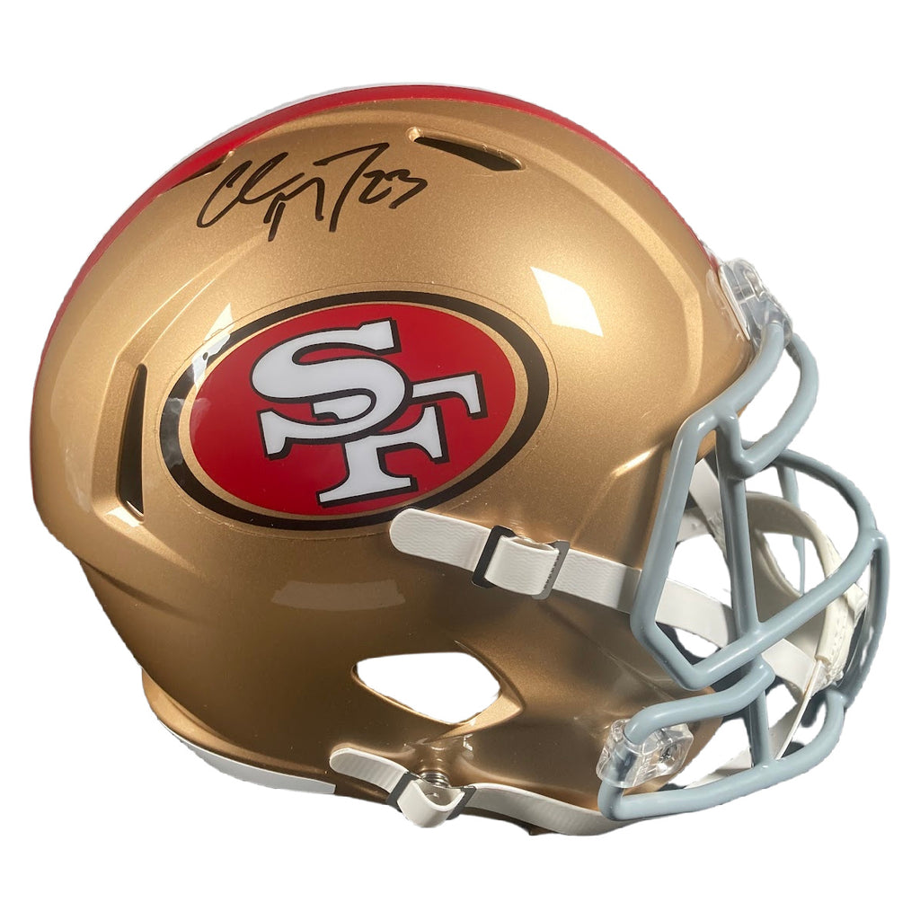 : Christian McCaffrey Autographed 49ers Gold Full Size