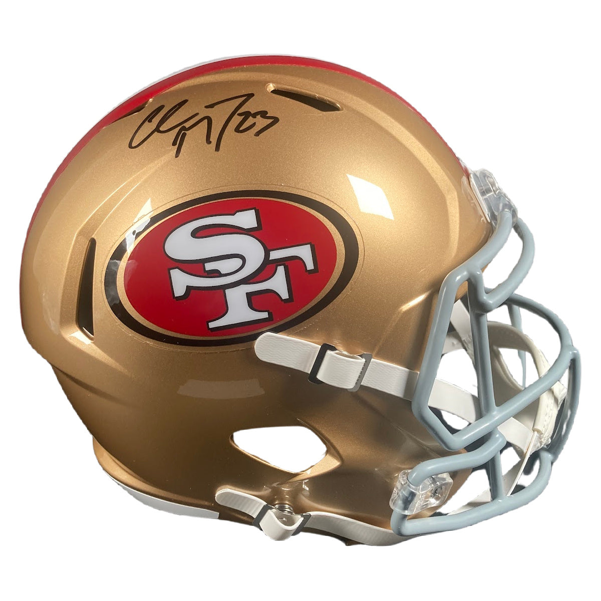 Christian McCaffrey Signed San Francisco 49ers F/S Helmet Autographed BAS COA