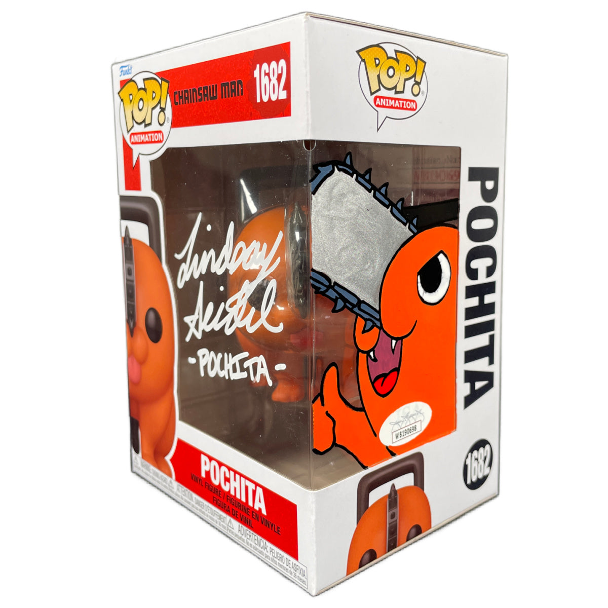 Lindsay Seidel Signed Chainsaw Man Pochita Funko Pop Autographed JSA COA Sketch