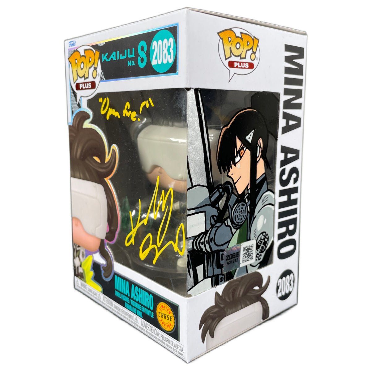 Katelyn Barr Signed Funko Pop Kaiju No. 8 Mina Ashiro Autographed Zobie COA Chase Sketch