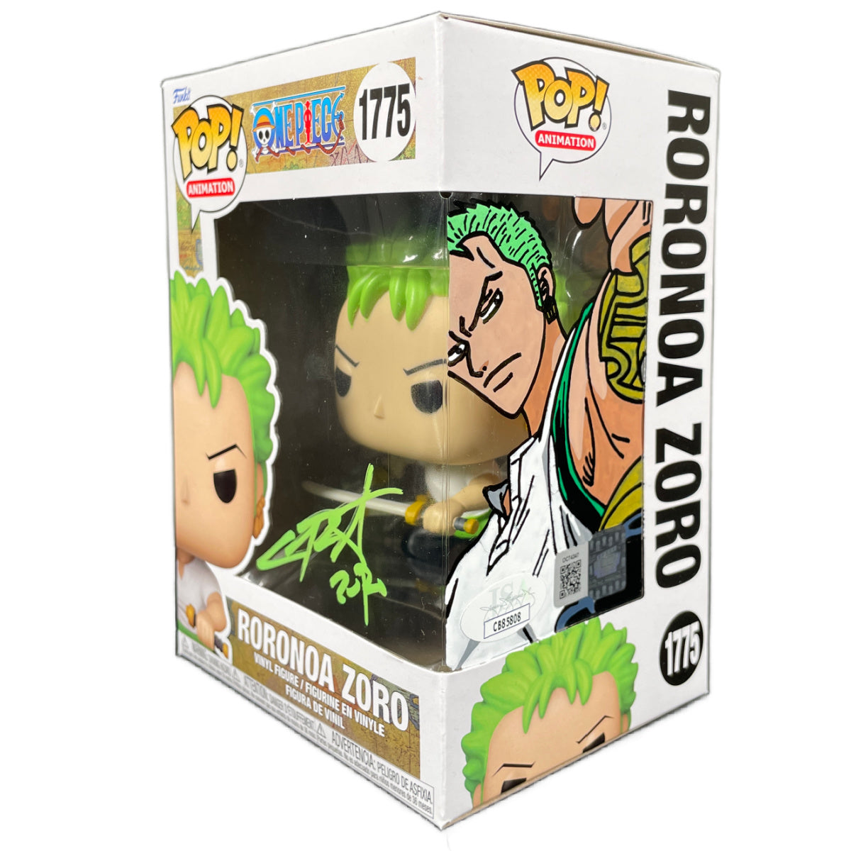 Christopher Sabat Signed Funko POP One Piece Zoro Anime Autographed JSA Sketch