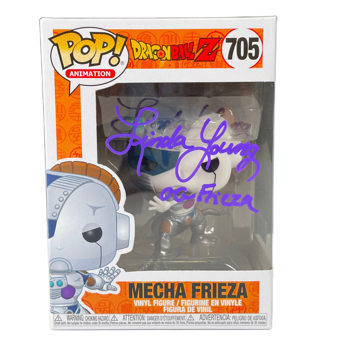 Linda Young Signed Funko POP Dragon Ball Z Frieza Autographed Zobie COA