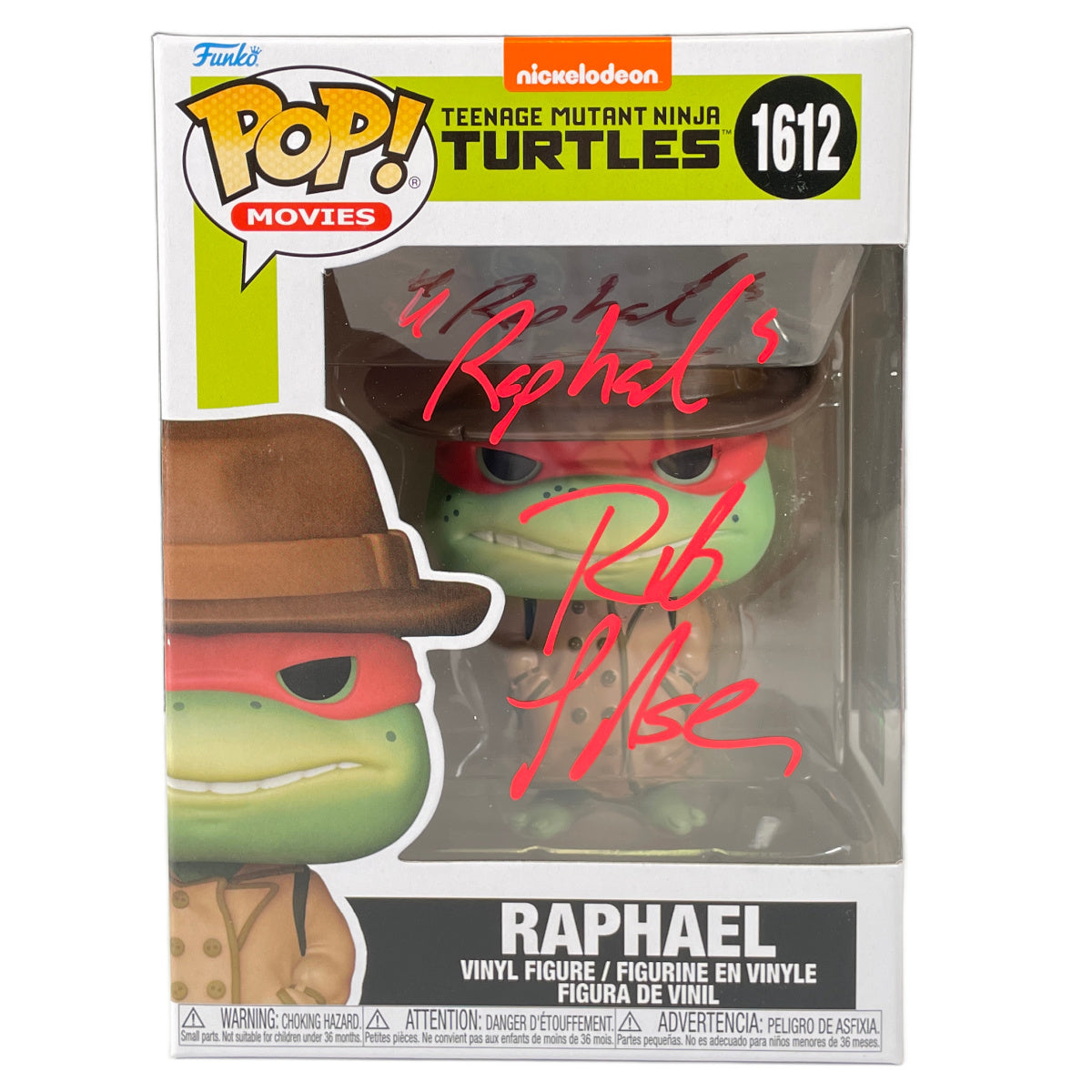 Rob Paulsen Signed Funko POP Teenage Mutant Ninja Turtles Raphael Zobie COA 1612