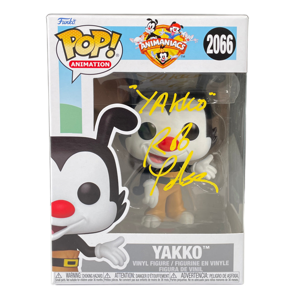 Rob Paulsen Signed Funko POP Animaniacs Yakko Autographed Zobie COA 2