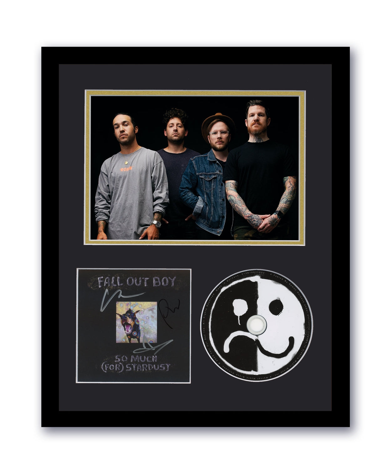 Fall Out Boy Autographed Signed 11x14 Framed CD So Much for Stardust ACOA #5