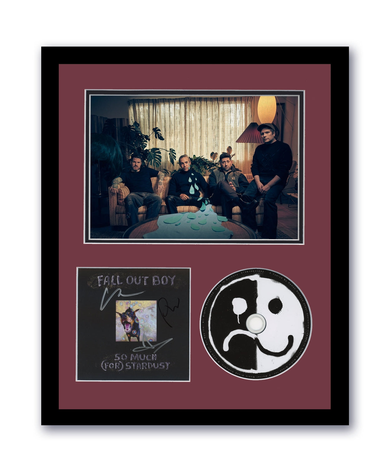 Fall Out Boy Autographed Signed 11x14 Framed CD So Much for Stardust ACOA #7