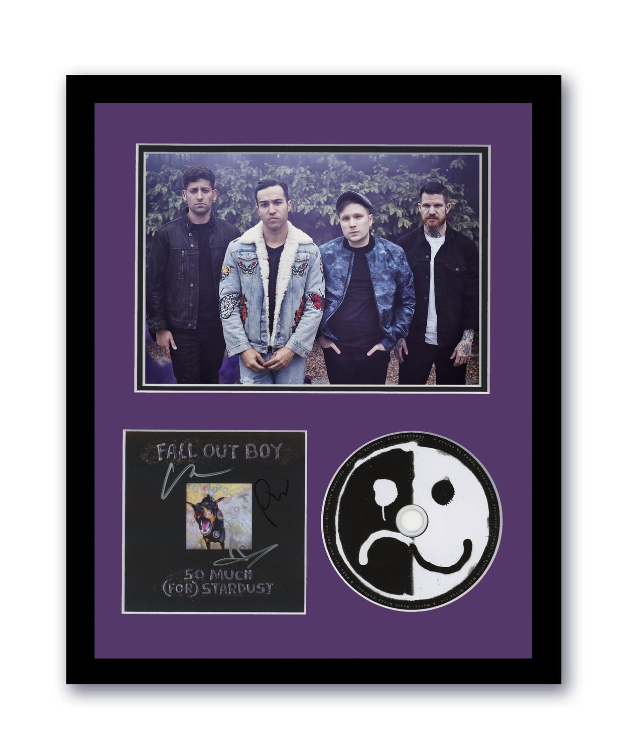 Fall Out Boy Autographed Signed 11x14 Framed CD So Much for Stardust ACOA #9
