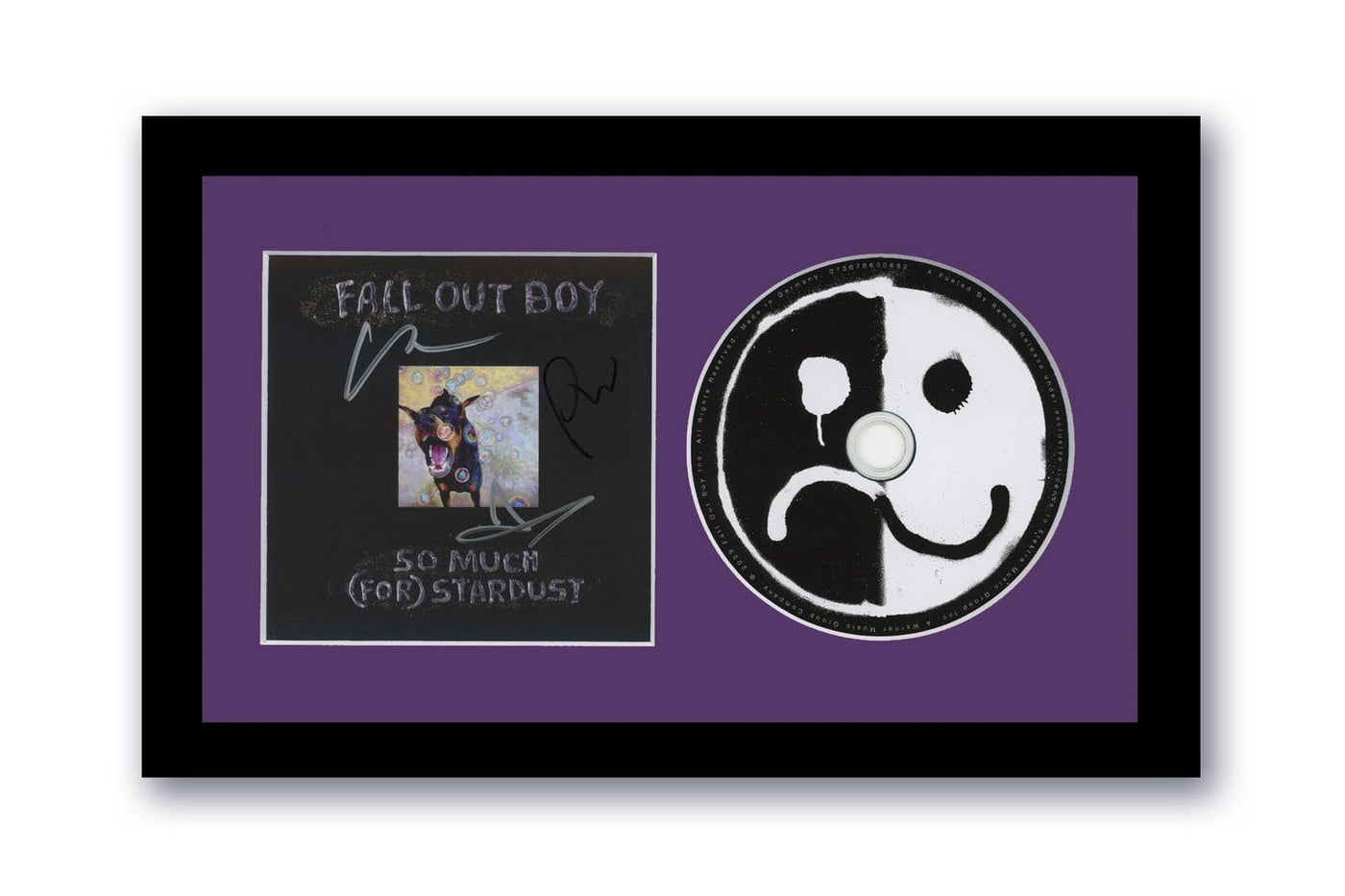 Fall Out Boy Autographed Signed 7x12 Framed CD So Much For Stardust ACOA #3