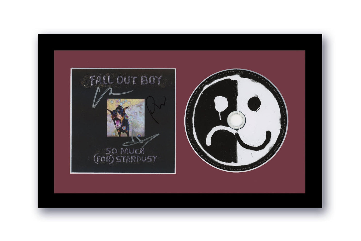 Fall Out Boy Autographed Signed 7x12 Framed CD So Much For Stardust ACOA #4